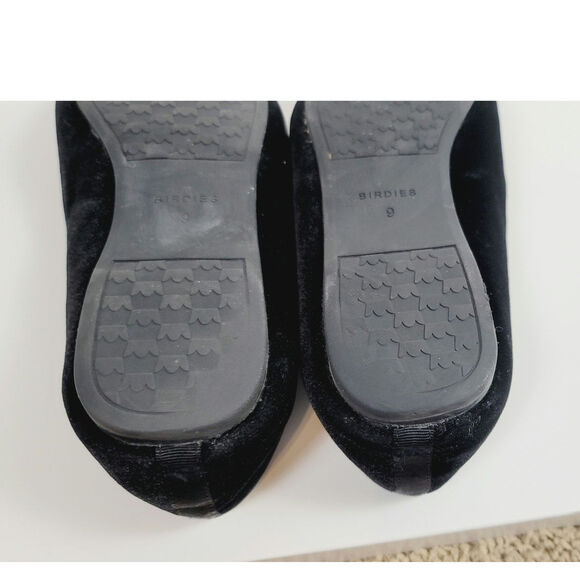 BIRDIES THE STARLING LOAFERS IN BLACK VELVET, SZ 9 - Picture 15 of 16
